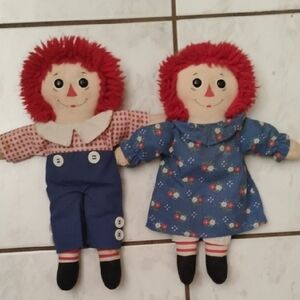 Charming Red-Haired Rag Dolls Pair